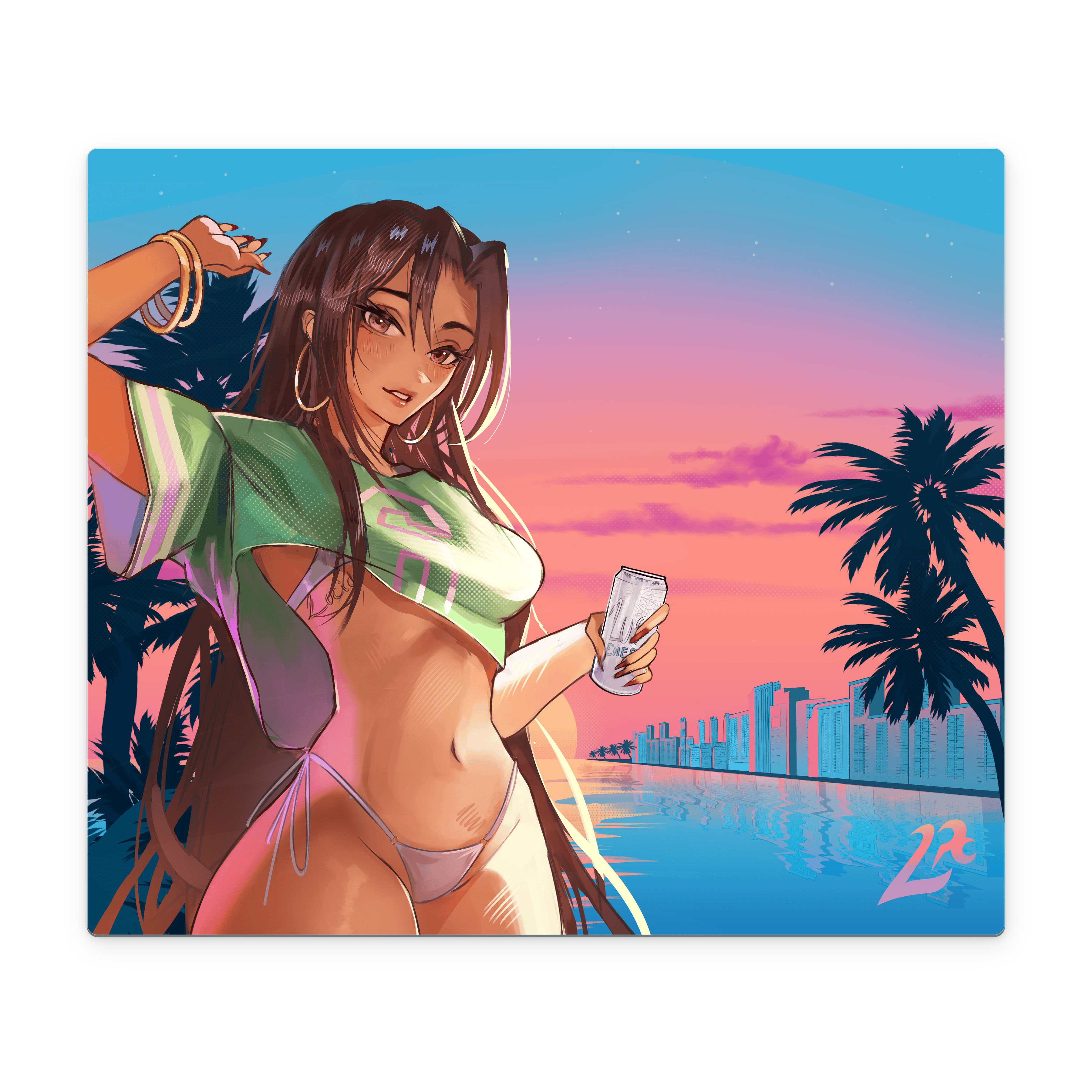 Miami — Glass Mousepad